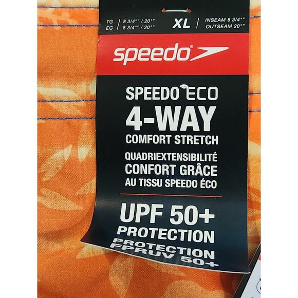 Speedo Swim Trunks Men's Sz XL Colorblock Hawaiian Design Mesh Lined Stretch NWT - Picture 5 of 8